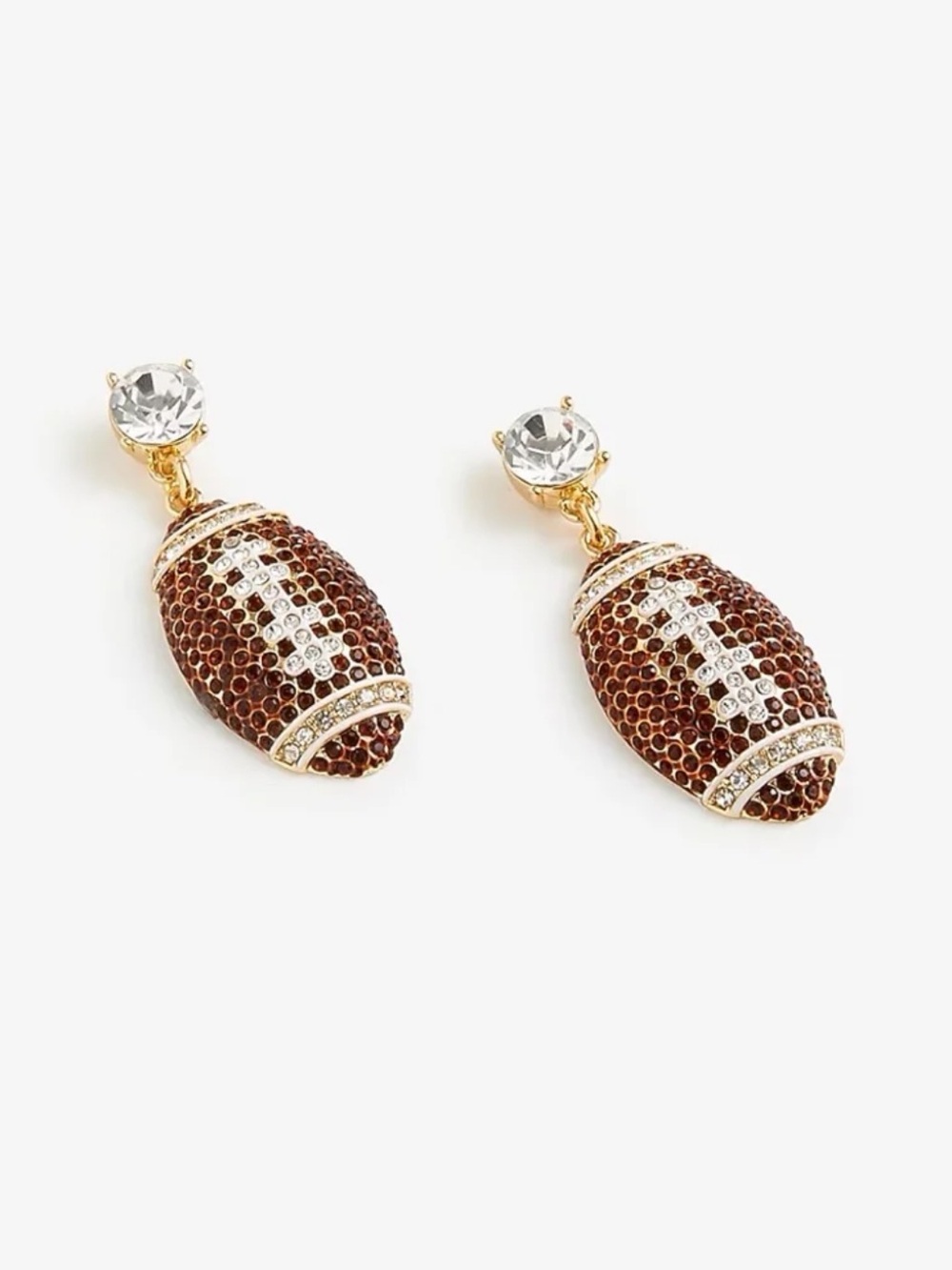 J. Crew Factory Football Pave Statement Earrings
